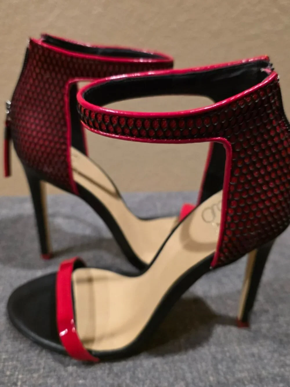 Gorgeous Red and Black High Heel Sandals